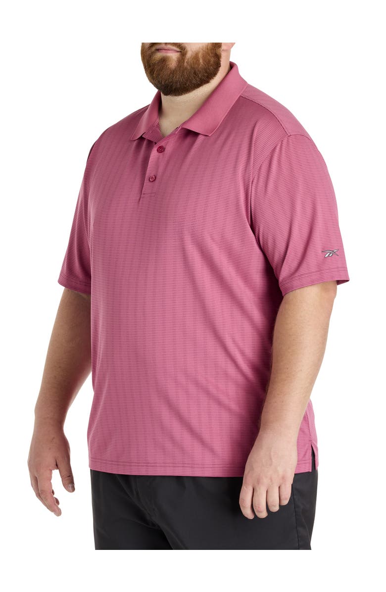 Reebok Big & Tall Golf Speedwick Stripe Polo Shirt, Main, color, Studio Pink
