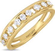 Bony Levy 18k Gold Florentine Diamond Stackable Ring