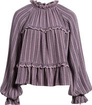 Treasure & Bond Long Sleeve Plaid Woven Shirt