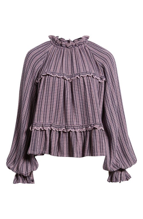 Treasure & Bond Long Sleeve Plaid Woven Shirt In Multi