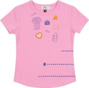 FYI Multi Artwork Stretch Neck Long Sleeve Top
