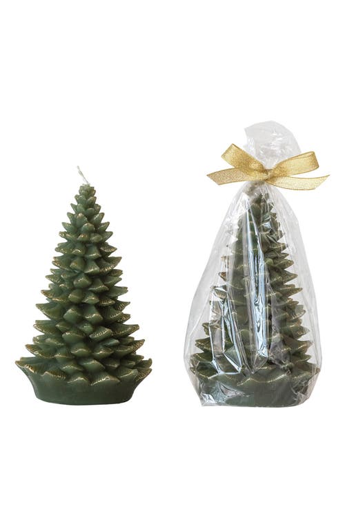 Creative Co-op Tree-shaped Candle In Green