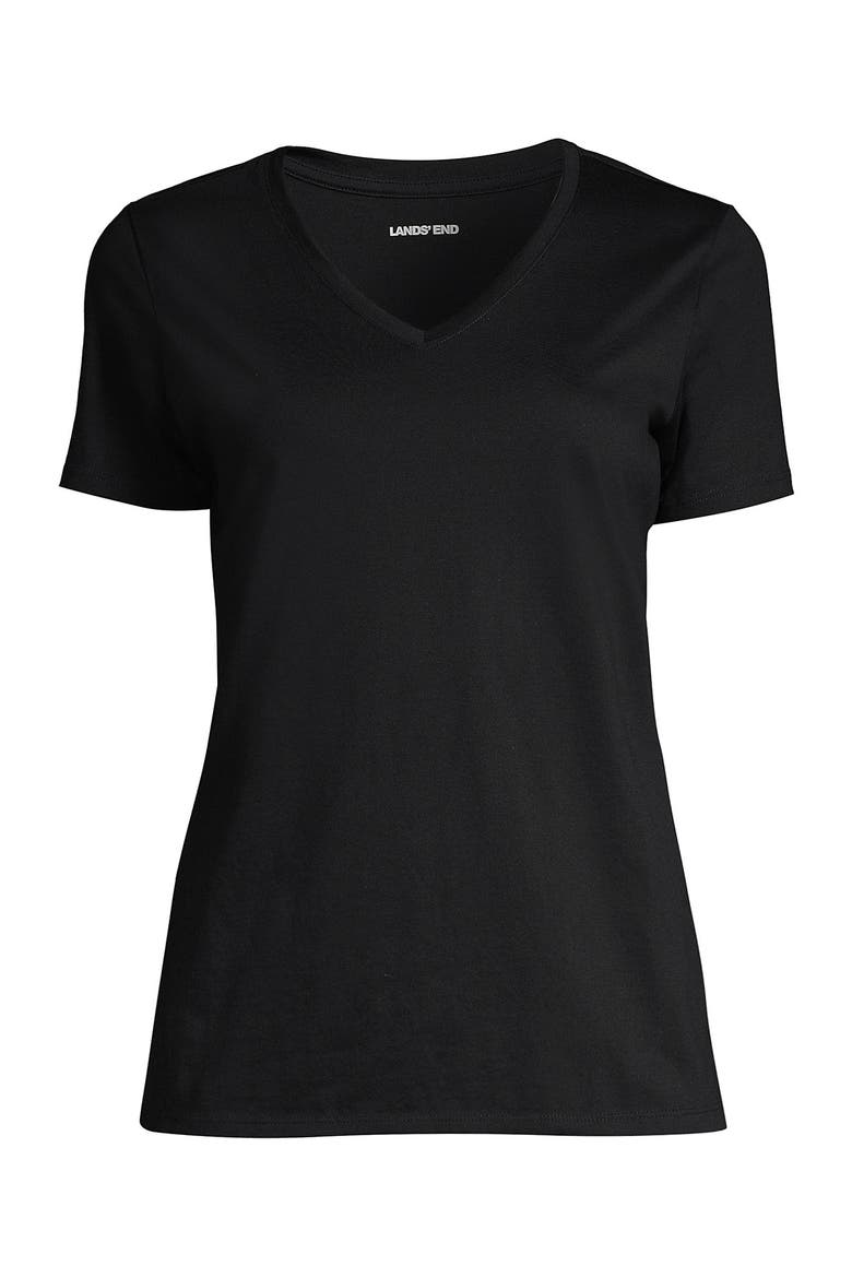 Supima Cotton V-Neck T-Shirt, Alternate, color, Black