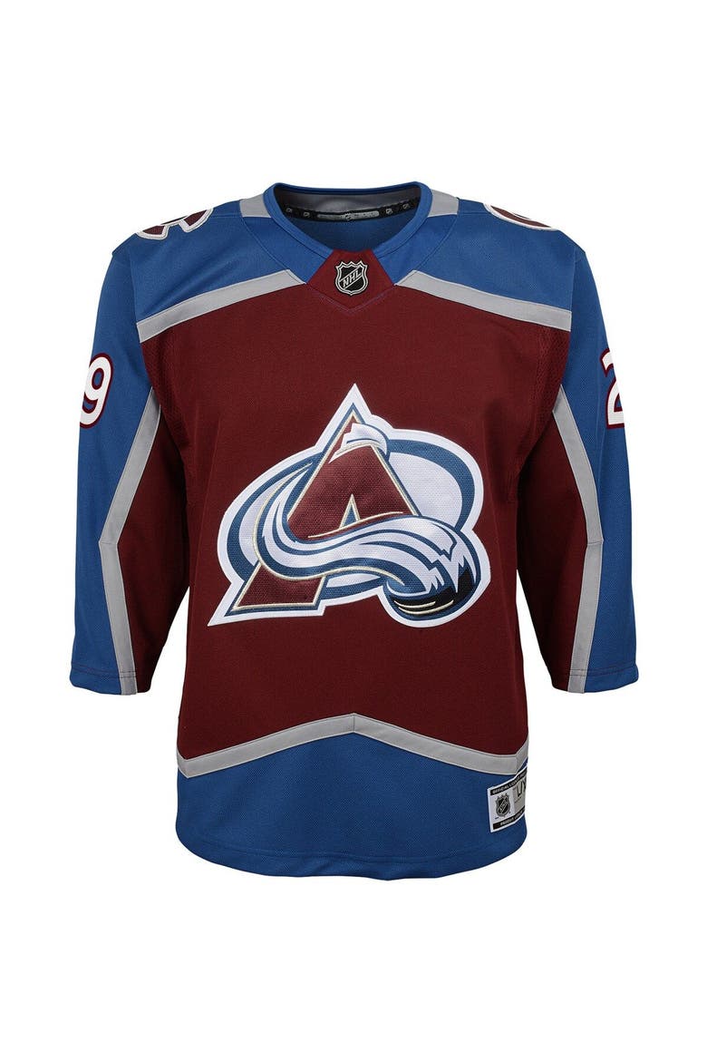 Youth Nathan MacKinnon Burgundy Colorado Avalanche Premier Player Jersey, Alternate, color, Burgundy