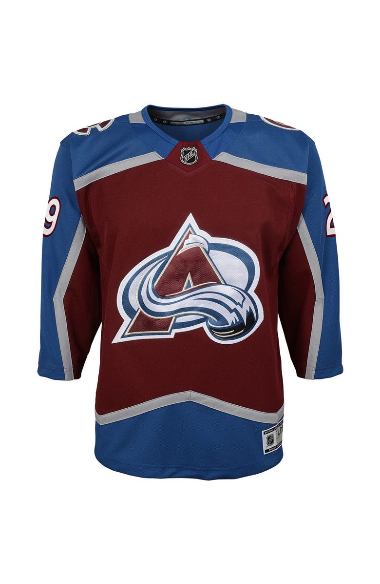 Outerstuff Youth Nathan MacKinnon Burgundy Colorado Avalanche Premier Player Jersey, Alternate, color, Burgundy