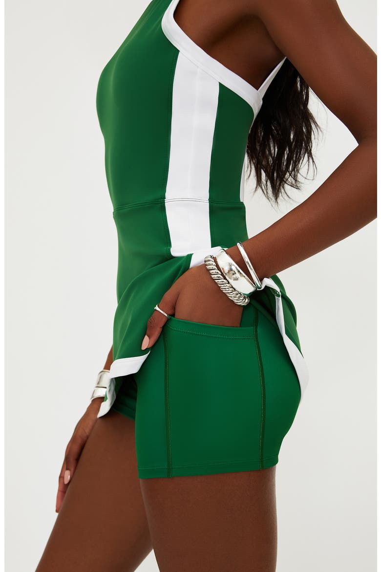 Zephyra Skirted Romper, Alternate, color, RACQUET COURT GREEN