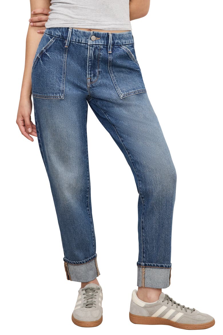Good Petite High Waist Carpenter Jeans, Main, color, INDIGO747