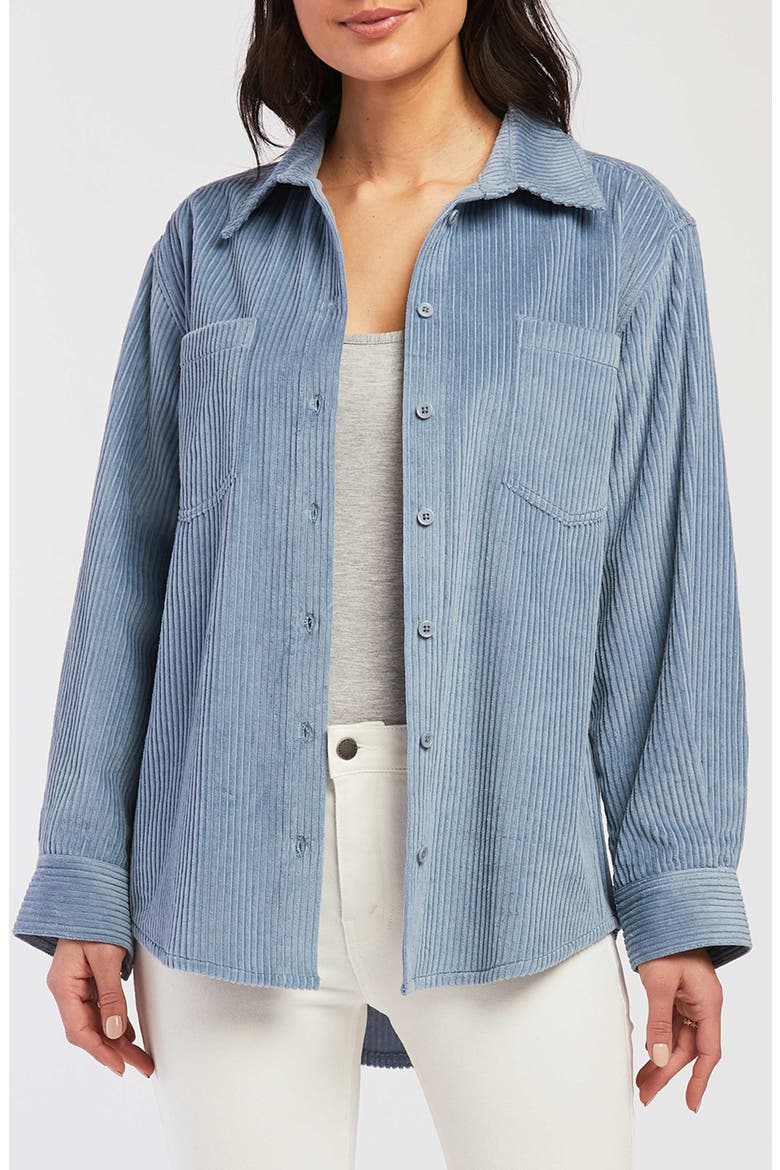 Elle Corduroy Shirtjacket, Main, color, BABY BLUE