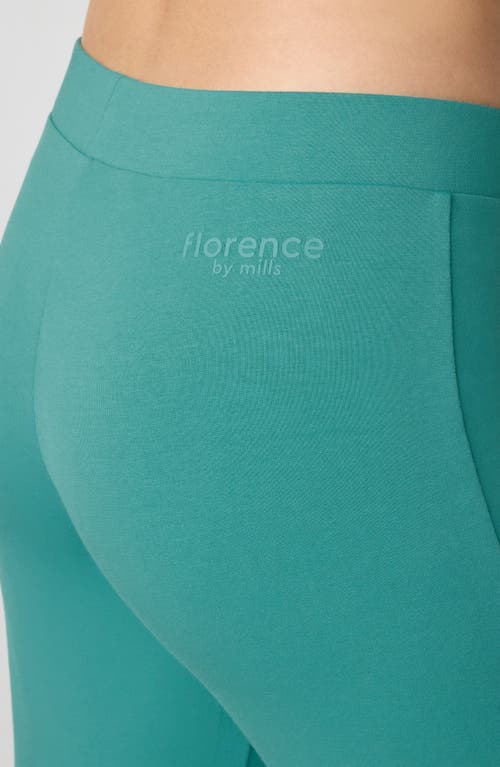 Florence By Mills Sporty Terry Flare Pants In Green