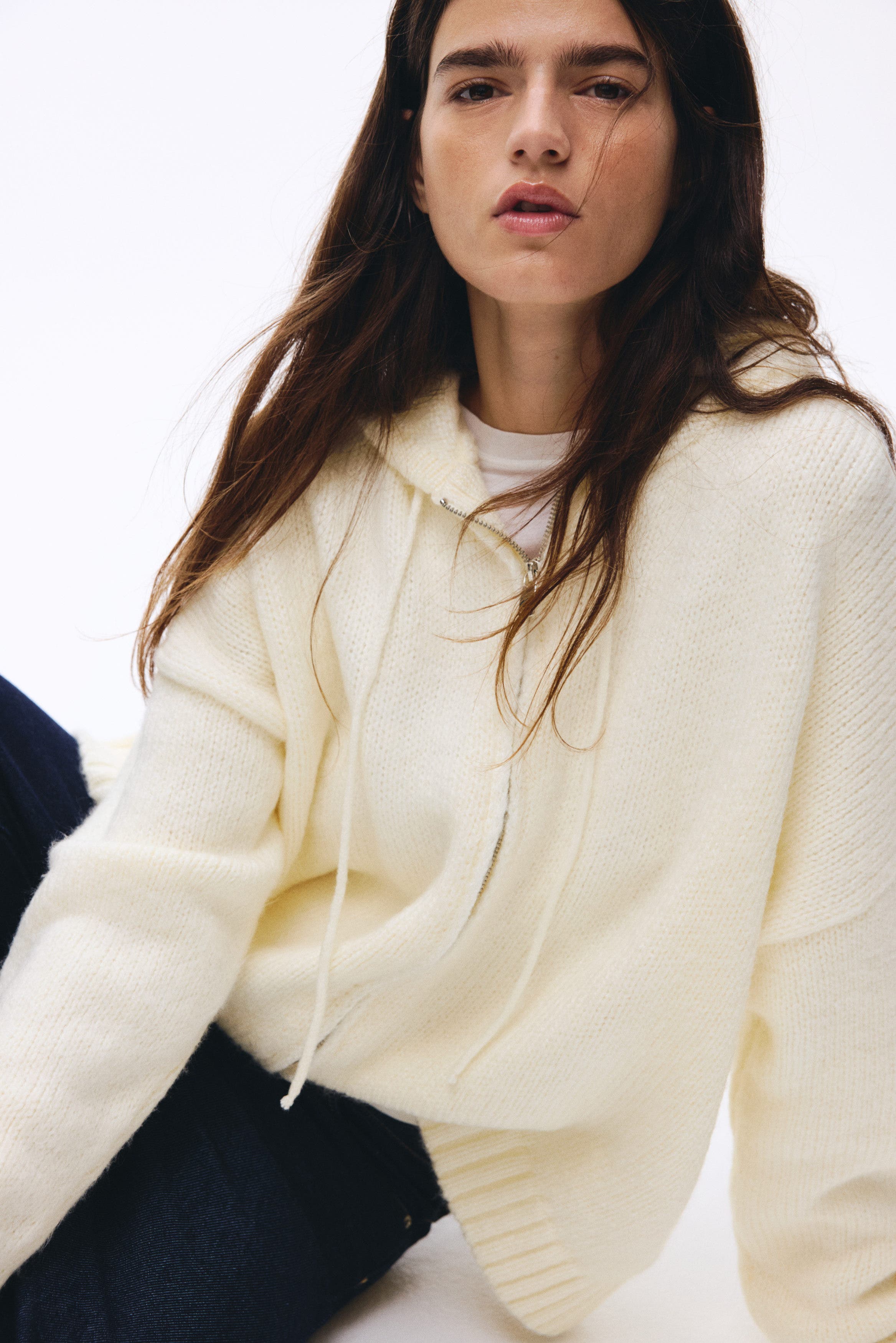 Knit hooded jacket - image 2
