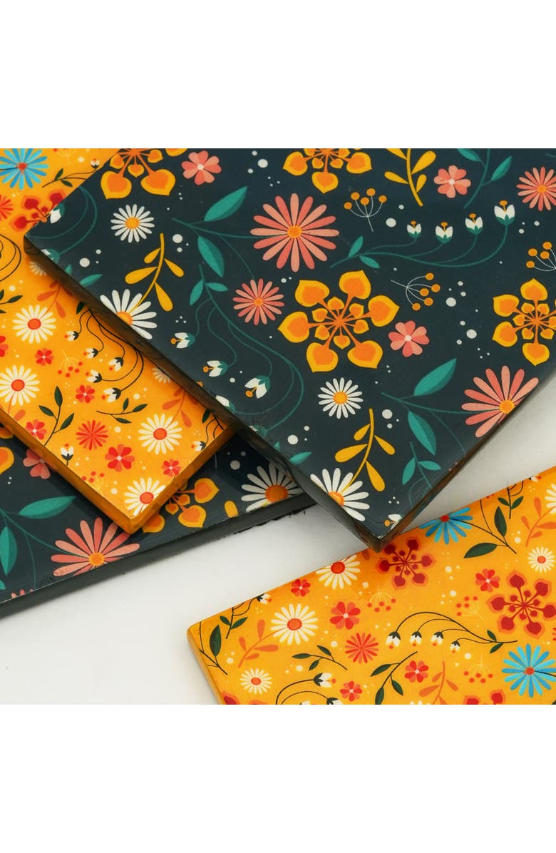 Mela Artisans Sunburst Bloom Coasters, Alternate, color, Sunburst