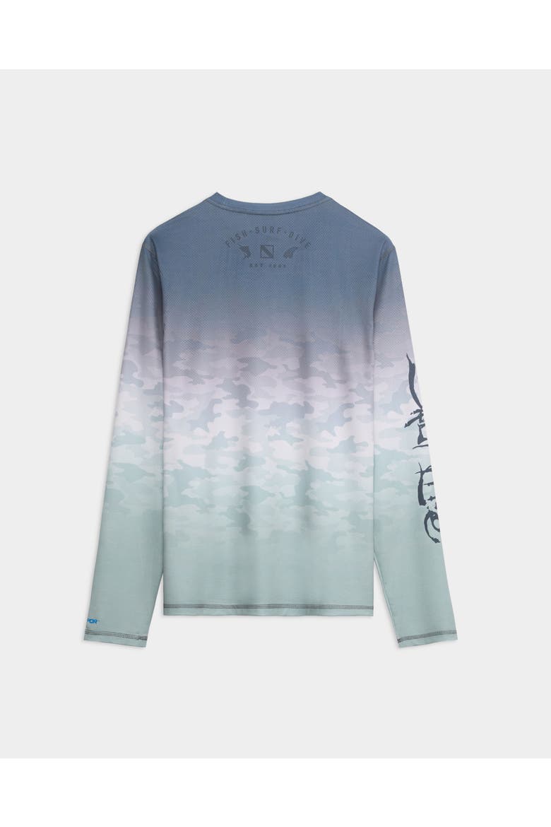 Fish Net Fade Perforated Tee, Alternate, color, Grey