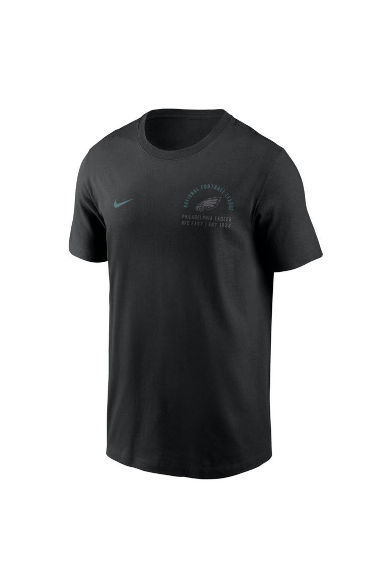 Men's Nike Black Philadelphia Eagles Split Logo T-Shirt, Alternate, color, Black