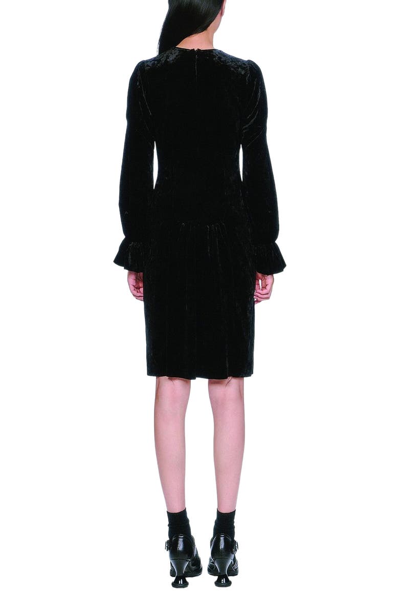 Anna Sui Boudoir Velvet Long Sleeve Dress, Alternate, color, 