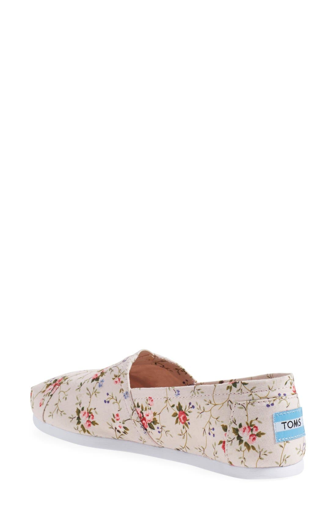 'Seasonal Classic - La Vie est Belle' Slip-On, Alternate, color, PINK FLORAL FABRIC