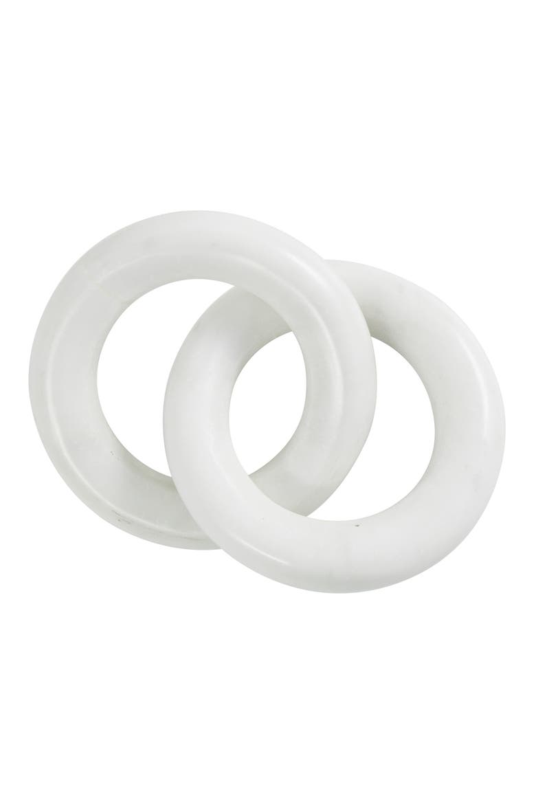 Marble Chain Sculpture, Main, color, WHITE
