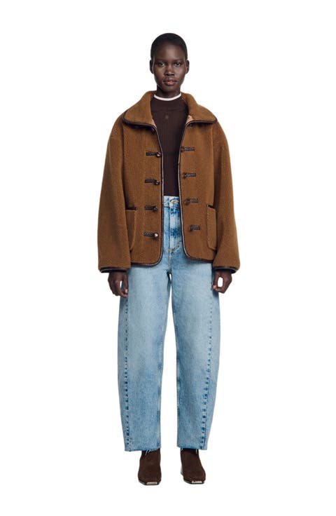 Short faux fur coat