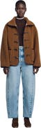 SANDRO Short faux fur coat