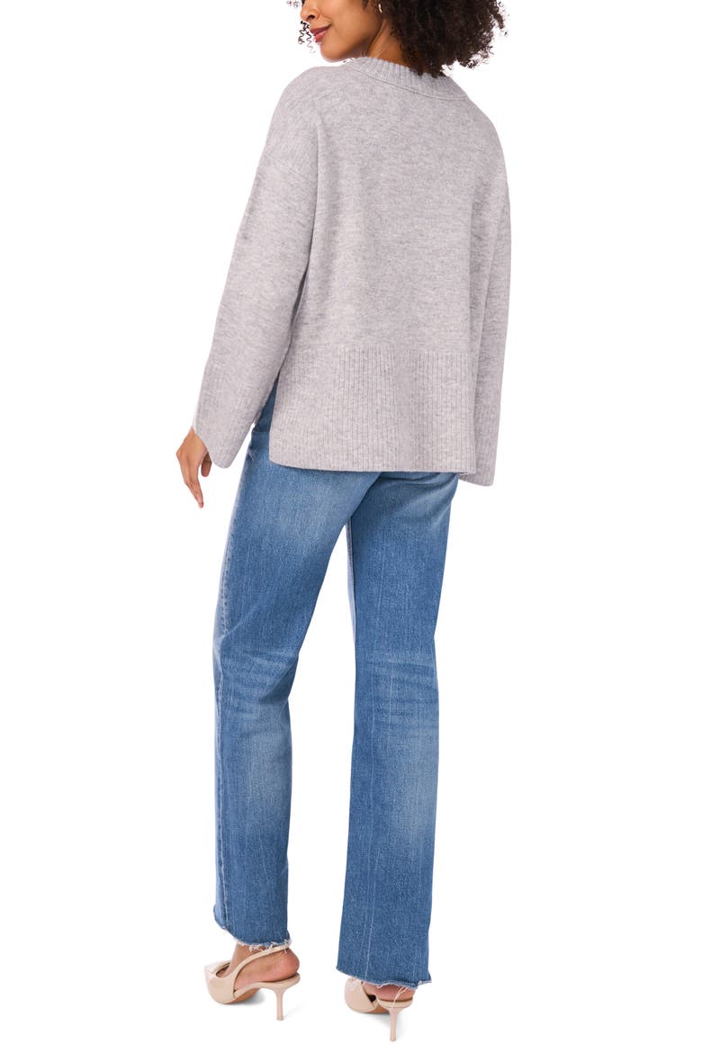 Relaxed Crewneck Sweater, Alternate, color, LIGHT HEATHER GREY