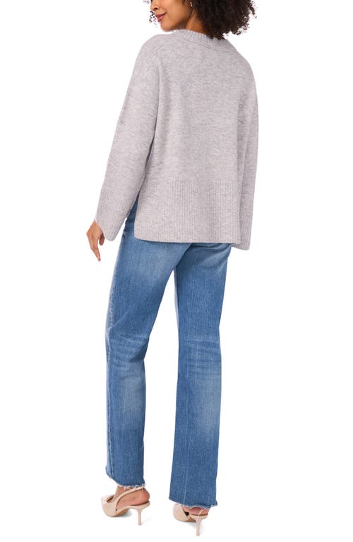 Vince Camuto Relaxed Crewneck Sweater In Gray