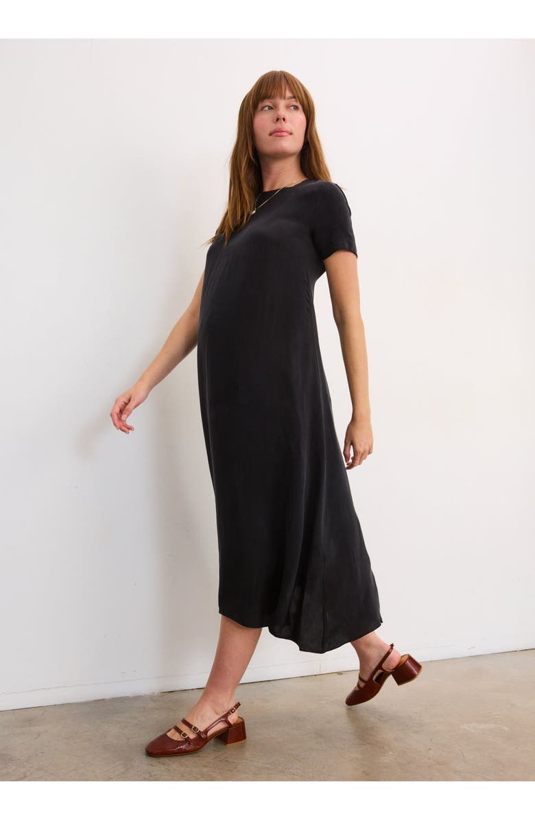 HATCH Collection The James Maternity Dress, Main, color, Black