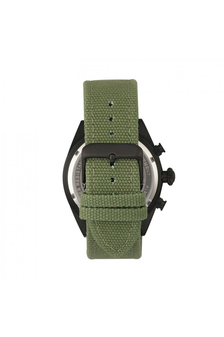 M53 Series Chronograph Fiber-Weaved Leather-Band Watch w/Date, Alternate, color, Black/Olive