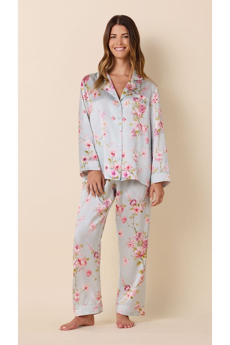 Silk Pajama Set, Alternate, color, Morning in Kyoto