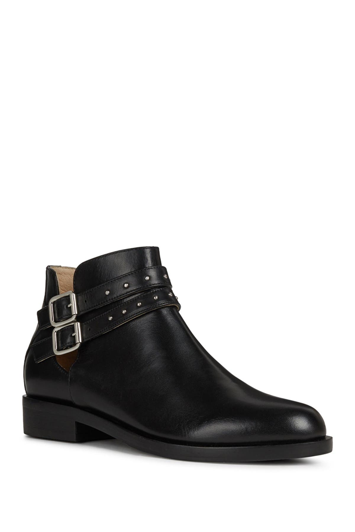 Geox Brogue Leather Buckle Boot, Main, color, 