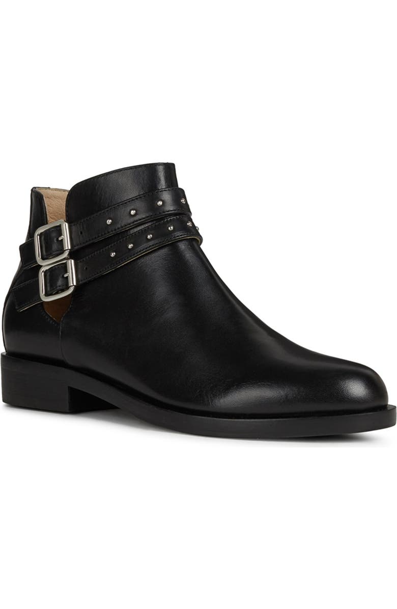 Geox Brogue Leather Buckle Boot, Main, color,