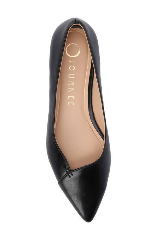Shop Journee Collection Carmin Pointed Toe Flat In Black