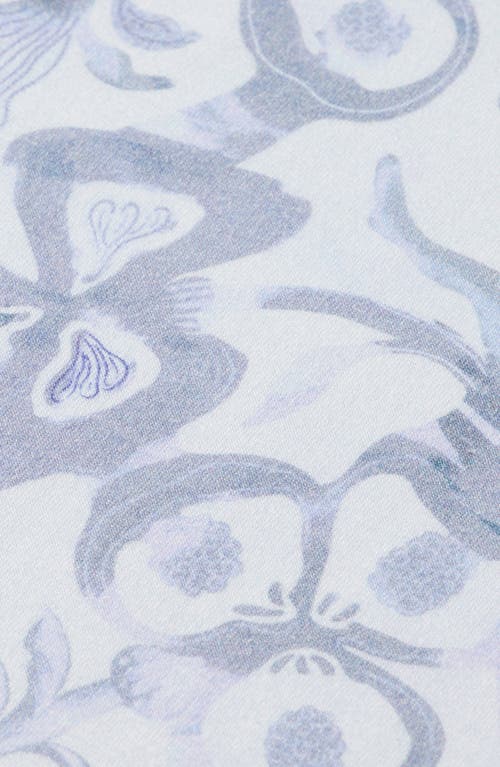 Scotch & Soda Print Mock Neck Top In White