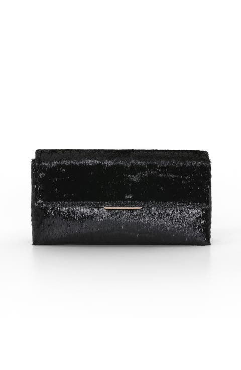 Angel Soft Faux Pony Hair Envelope Clutch