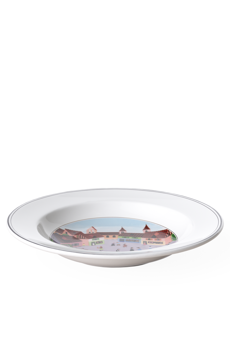 Design Naif Rim Soup #4 Old Village Square, Alternate, color, None
