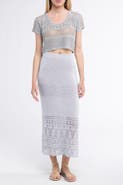 Sunday St. Tropez Mateo Crochet Cover-Up Crop Top
