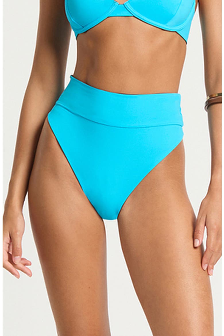Raya Reversible High Waist Bikini Bottoms, Alternate, color, ESPRESSO CALA