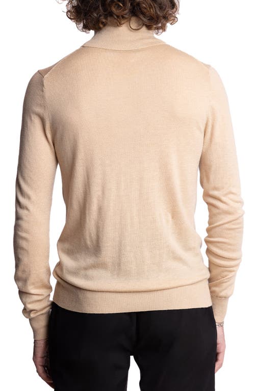 Paisley & Gray Fine Gauge Turtleneck Sweater In Brown