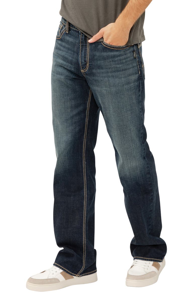 Silver Jeans Co. Zac Relaxed Fit Straight Leg Jeans, Alternate, color,