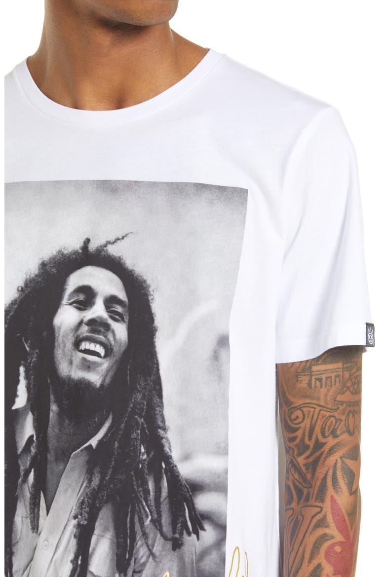Bob Marley Men's Graphic Tee, Alternate, color, WHITE