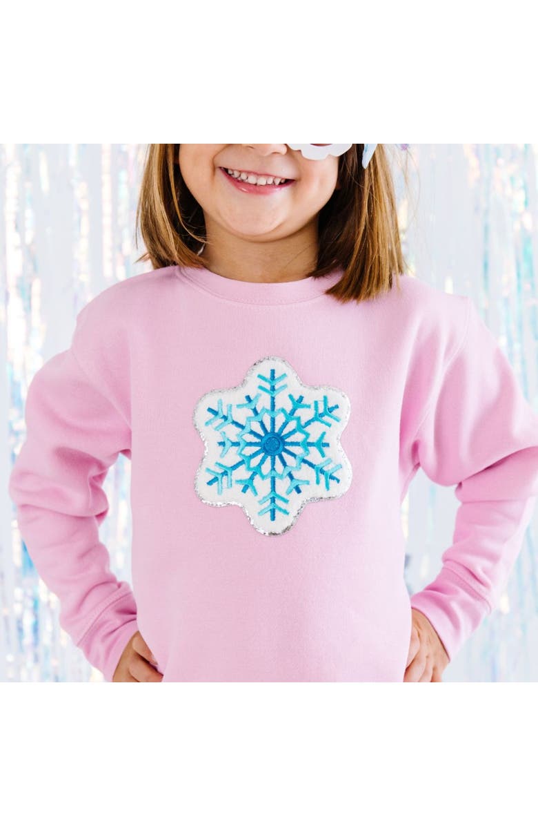 Sweet Wink Snowflake Patch Sweatshirt, Alternate, color, 