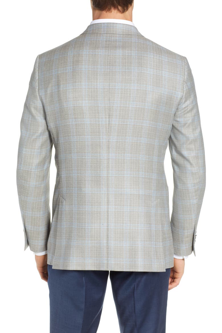 Hyperlight Classic Fit Plaid Sport Coat, Alternate, color, NATURAL