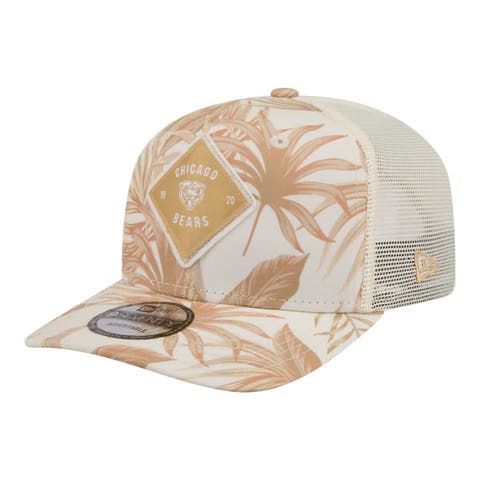 Men's New Era  Tan Chicago Bears Tonal Palm COOLERA 9SEVENTY Adjustable Trucker Hat
