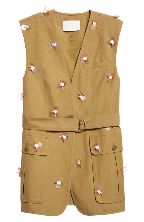 Ulla Johnson Twyla Embellished Wrap Vest In Lichen