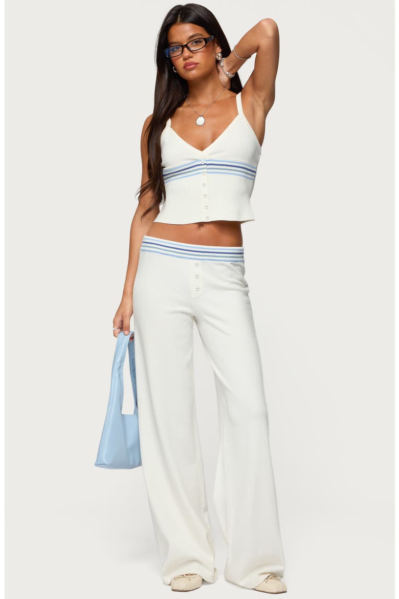 Miya Stripe Knit Pants, Alternate, color, WHITE