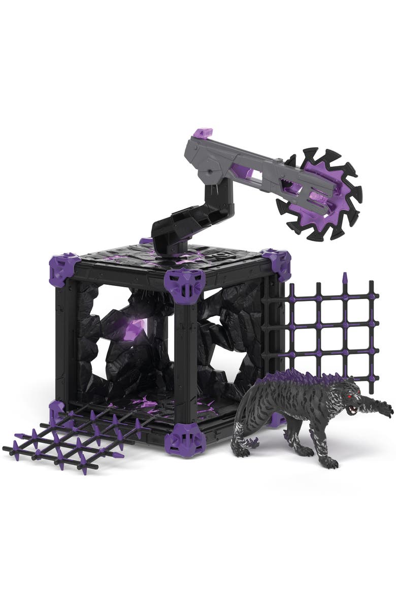 Eldrador Creatures, BattleCave Shadow Tiger, 27 Piece Combat Toy Playset, Main, color, Multicolored