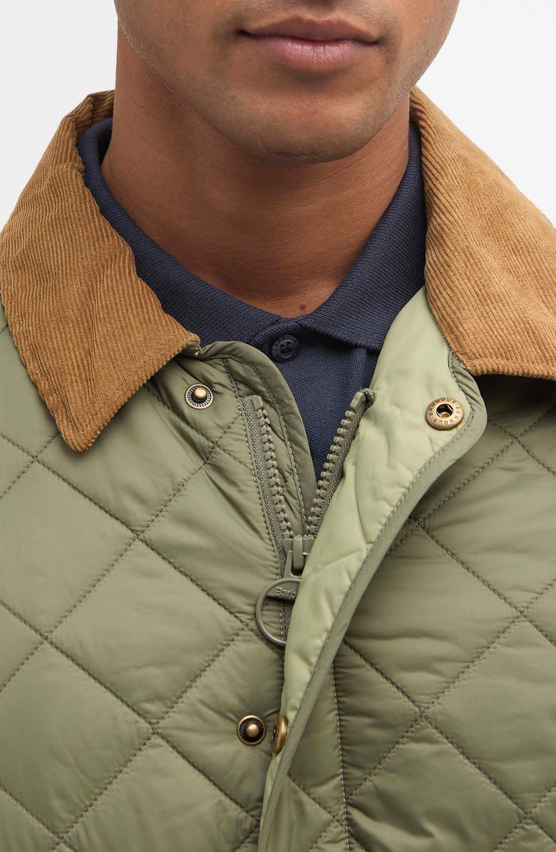 Barbour City Bedale Diamond Quilted Puffer Jacket, Alternate, color, Dusty Olive