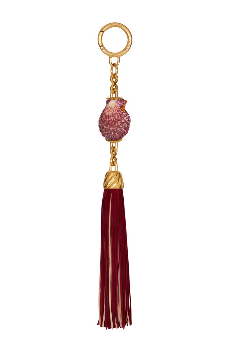 Balmain Shell tassel charm, Main, color, Gold