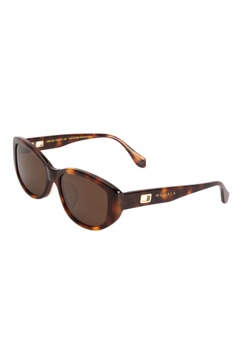 Melialani Polarized Low Bridge Oval Sunglasses, Alternate, color, CAPPUCCINO
