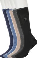Original Penguin Assorted 5-Pack Rib Dress Socks