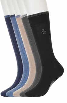 Original Penguin Assorted 5-Pack Rib Dress Socks