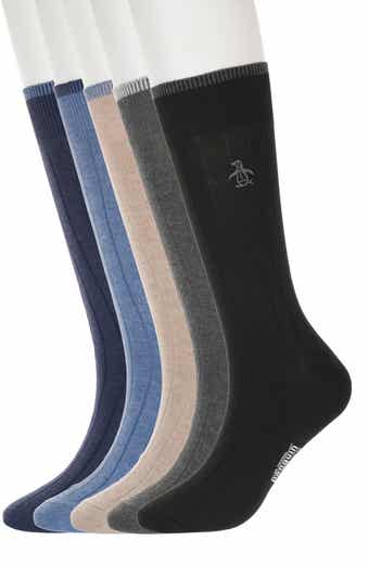 Original Penguin Assorted 5-Pack Rib Dress Socks